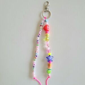 Good Times Beaded Keychain Bag Charm 90s Y2k